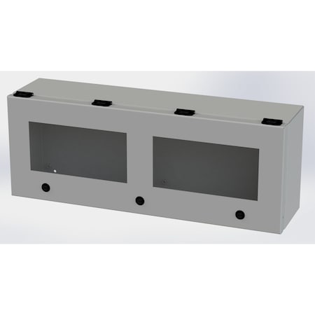 Saginaw Control & Engineering 1/4 Turn Latch Electrical Enclosures, 9 in H, 6 in D, 24 in W, NEMA 3R, 4, 12, 13, Carbon Steel SCE-L9246ELJW